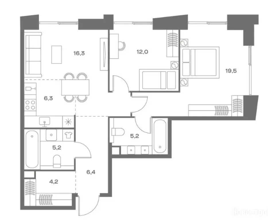 Купить двухкомнатную квартиру в ЖК «СОУЛ» (Аэропорт, САО) от застройщика FORMA