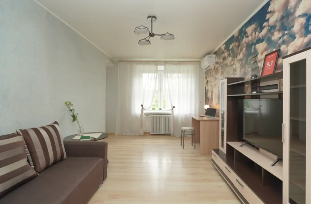 Квартира 47 м², 2 комнаты, 2 кровати