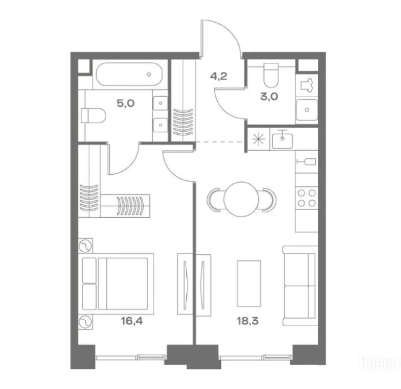 Купить стильную 1-комнатную квартиру в ЖК «СОУЛ» (САО, Аэропорт) — уютный лофт в центре Москвы