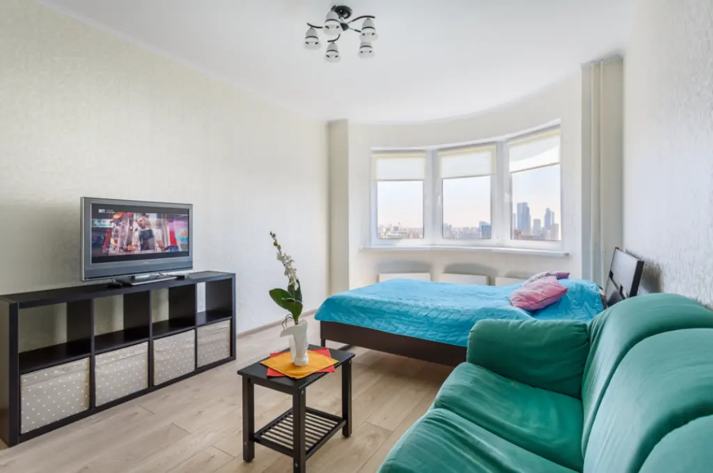 Квартира 40 м², 1 комната, 2 кровати