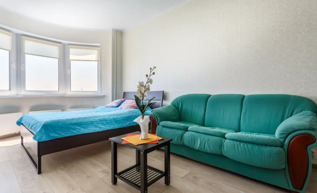 Квартира 40 м², 1 комната, 2 кровати