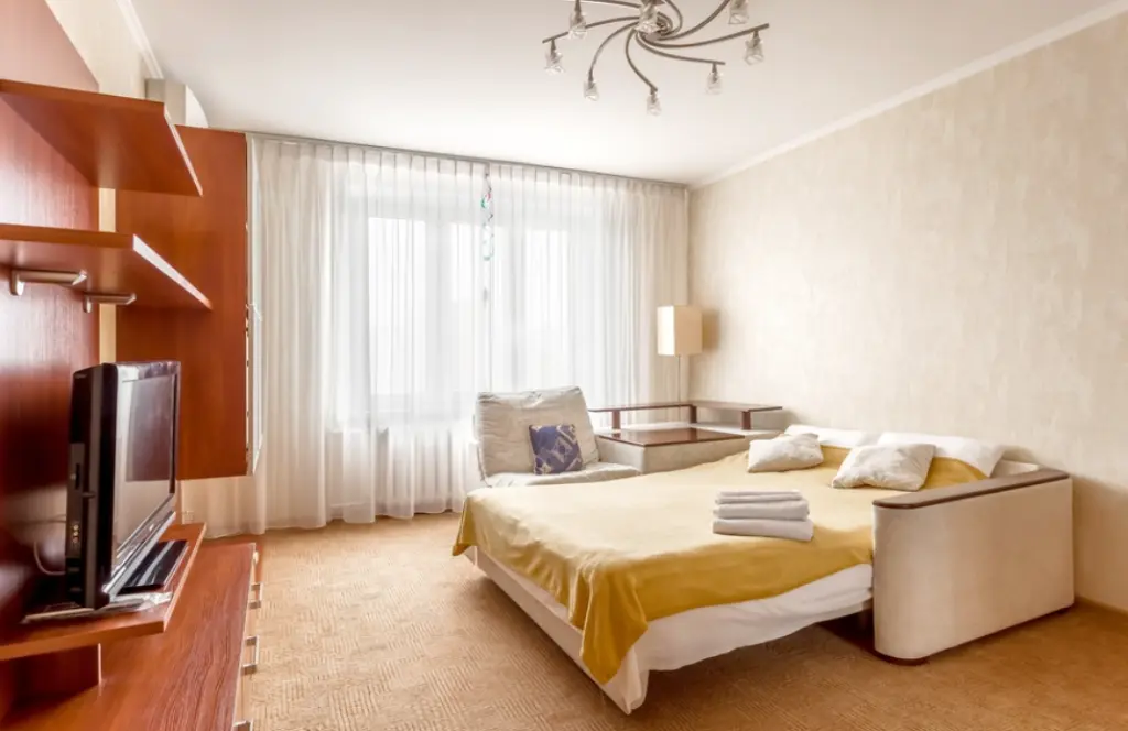 Квартира 35 м², 1 комната, 1 кровать