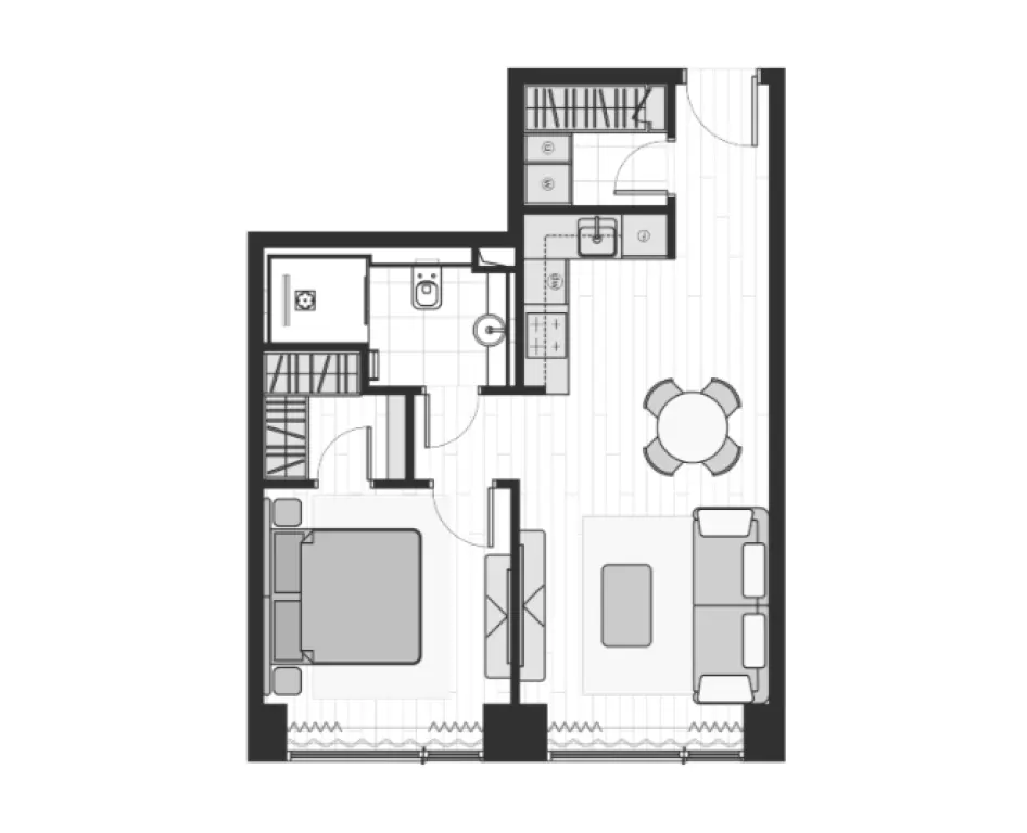 Просторная квартира с панорамными окнами в ЖК Prime Park | 48.7 м², 12 этаж