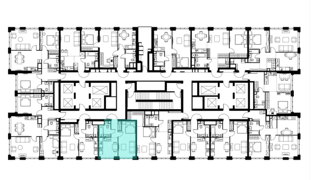 1-комн. квартира, 34.10 м2, 17 этаж - Левел Южнопортовая