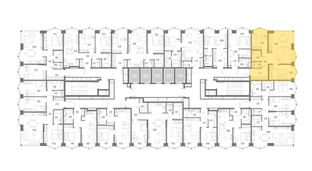 2-комн. квартира, 69.40 м2, 3 этаж - ЖК «Северный Порт»