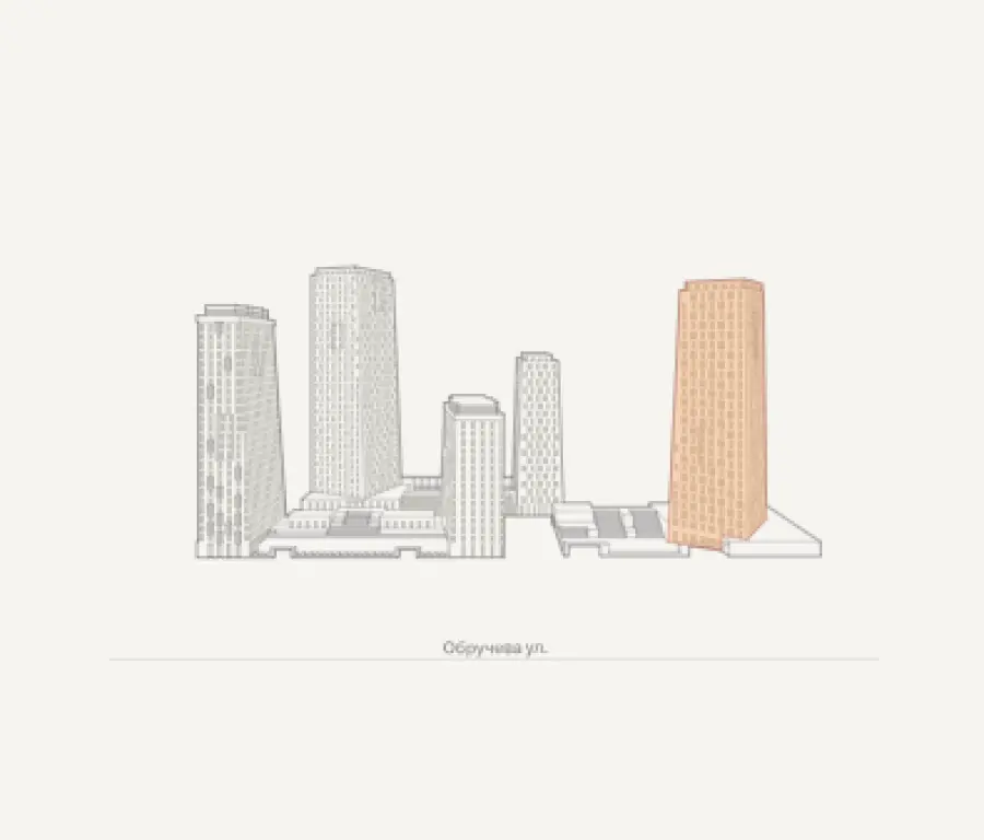 Купить 1-комнатную квартиру 34 м² в ЖК Обручева 27 (ЮЗАО) | Без отделки, вид на восток