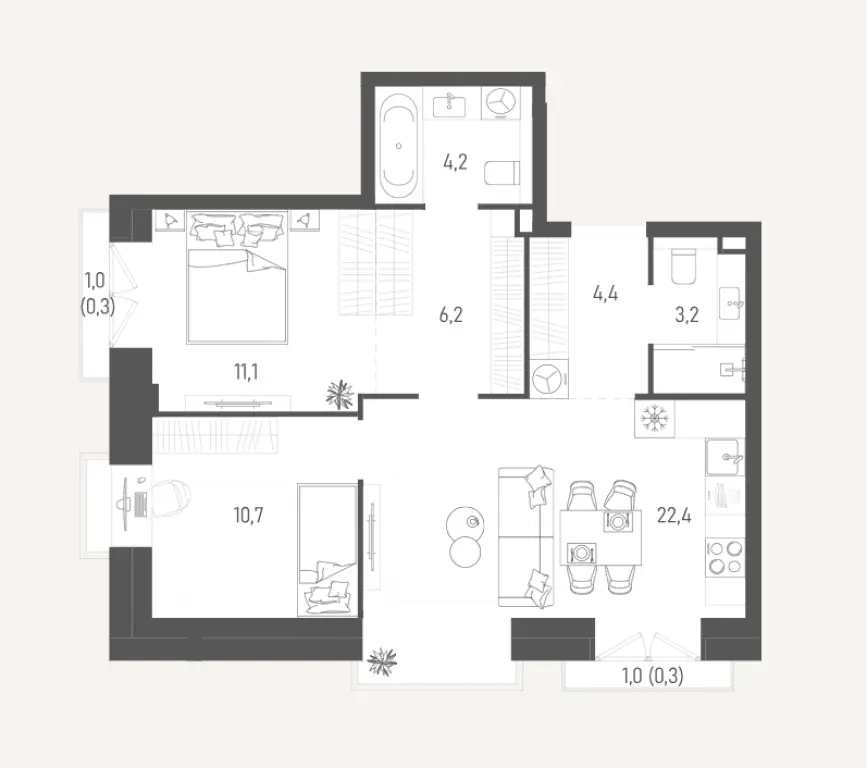 Продажа 2-комнатной квартиры 62,8 м² в ЖК «Обручева 27» (ЮЗАО) | Бизнес-класс от застройщика