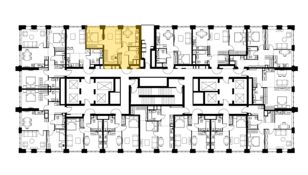 2-комн. квартира, 45.50 м2, 6 этаж - Левел Южнопортовая