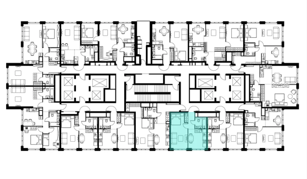 1-комн. квартира, 33.90 м2, 33 этаж - Левел Южнопортовая