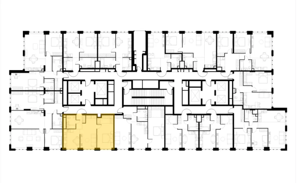 2-комн. квартира, 52.50 м2, 16 этаж - Левел Южнопортовая