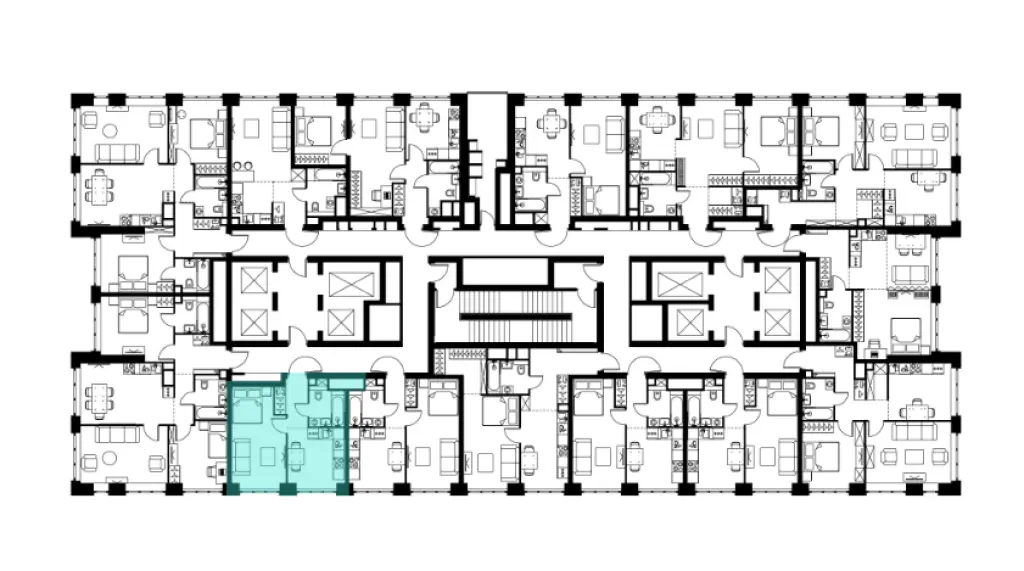 1-комн. квартира, 33.50 м2, 5 этаж - Левел Южнопортовая