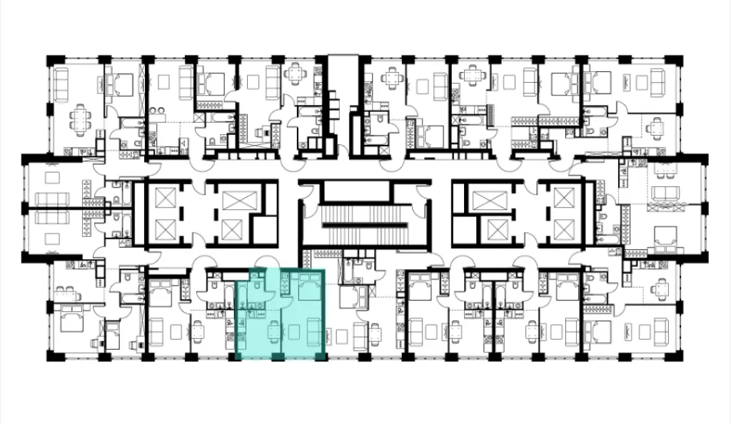 1-комн. квартира, 34.00 м2, 8 этаж - Левел Южнопортовая