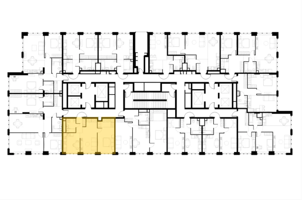 2-комн. квартира, 52.50 м2, 16 этаж - Левел Южнопортовая