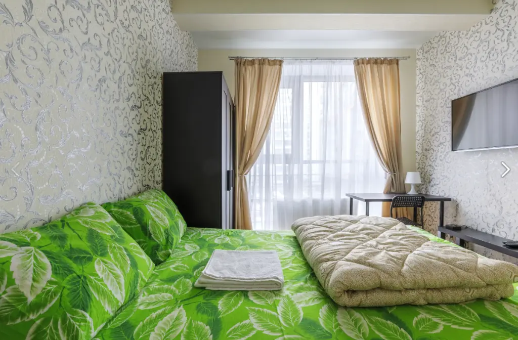 Квартира 30 м², 1 комната, 1 кровать