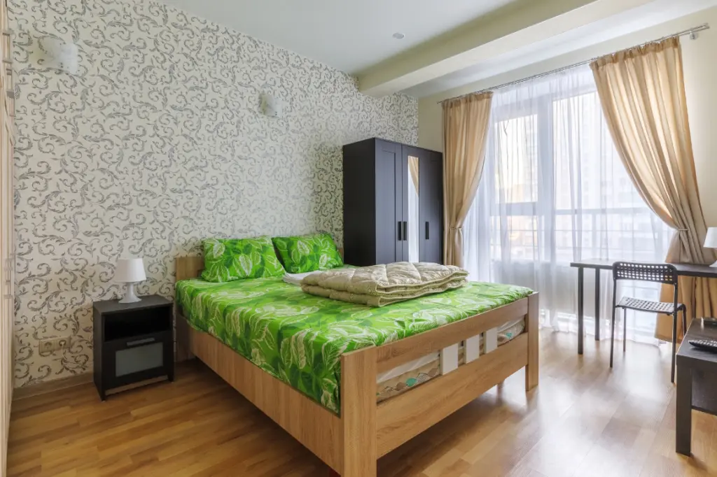 Квартира 30 м², 1 комната, 1 кровать