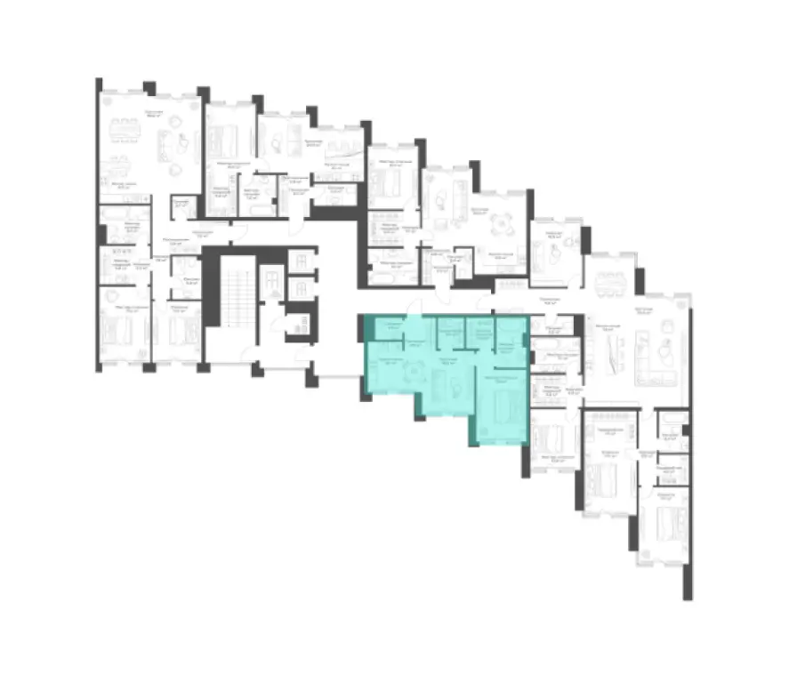 1-комн. квартира, 65.80 м2, 4 этаж - Клубный дом OPUS (Опус)