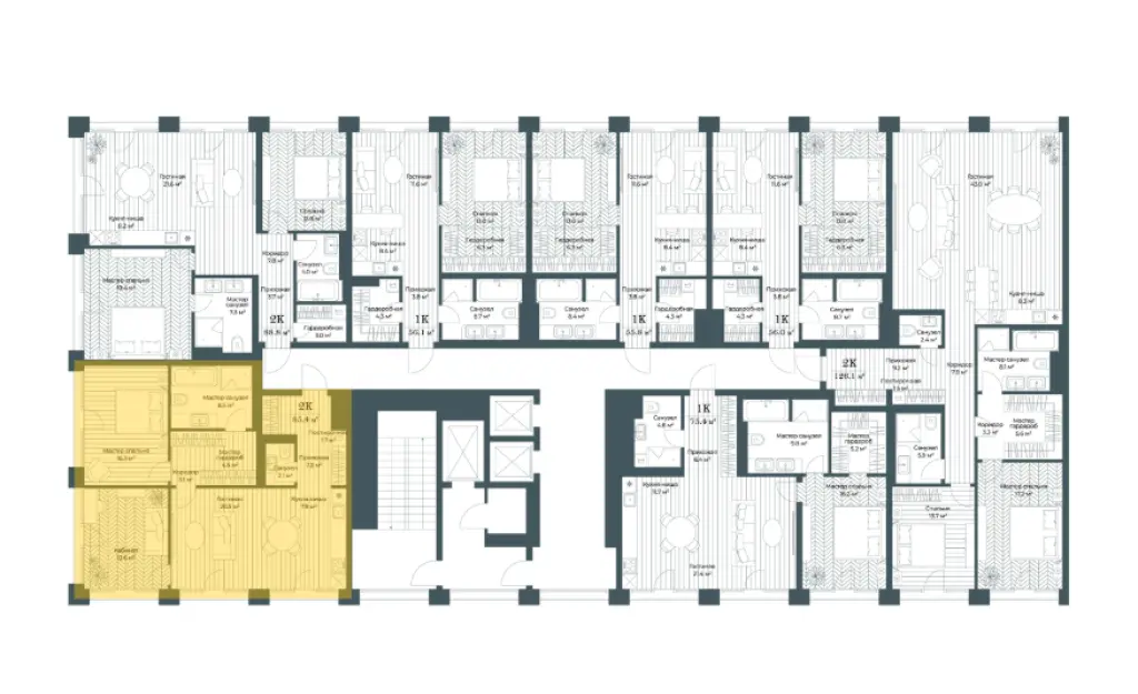 2-комн. квартира, 85.30 м2, 4 этаж - ЖК OPUS (Опус)