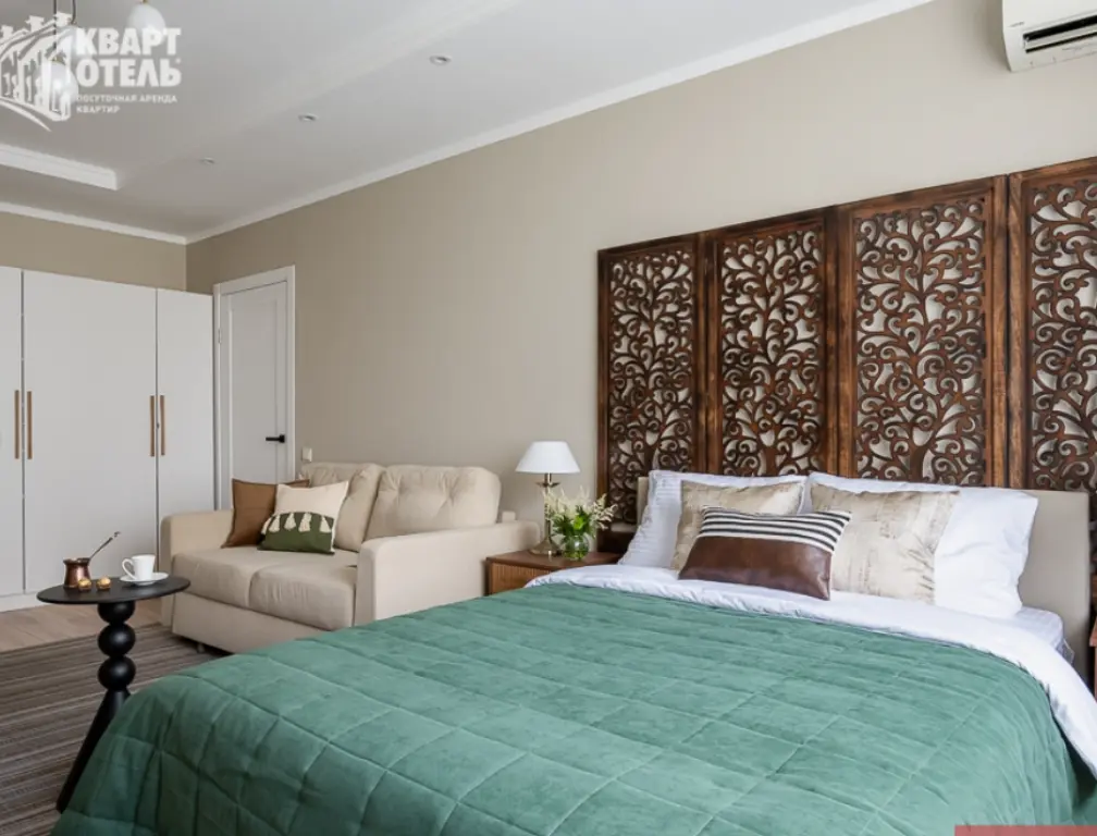 Квартира 54 м², 2 комнаты, 3 кровати