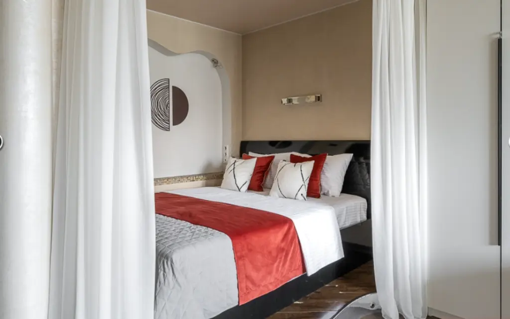 Квартира 35 м², 1 комната, 2 кровати