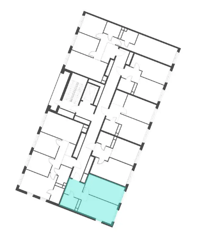 1-комн. квартира, 42.40 м2, 2 этаж - Жилой квартал Shagal (Шагал)