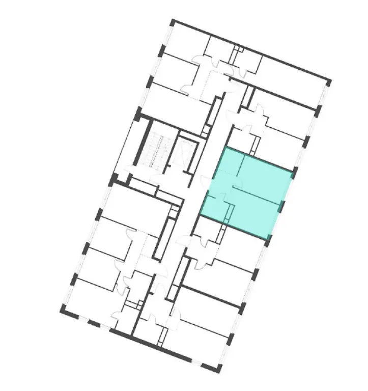 1-комн. квартира, 39.90 м2, 2 этаж - Жилой квартал Shagal (Шагал)