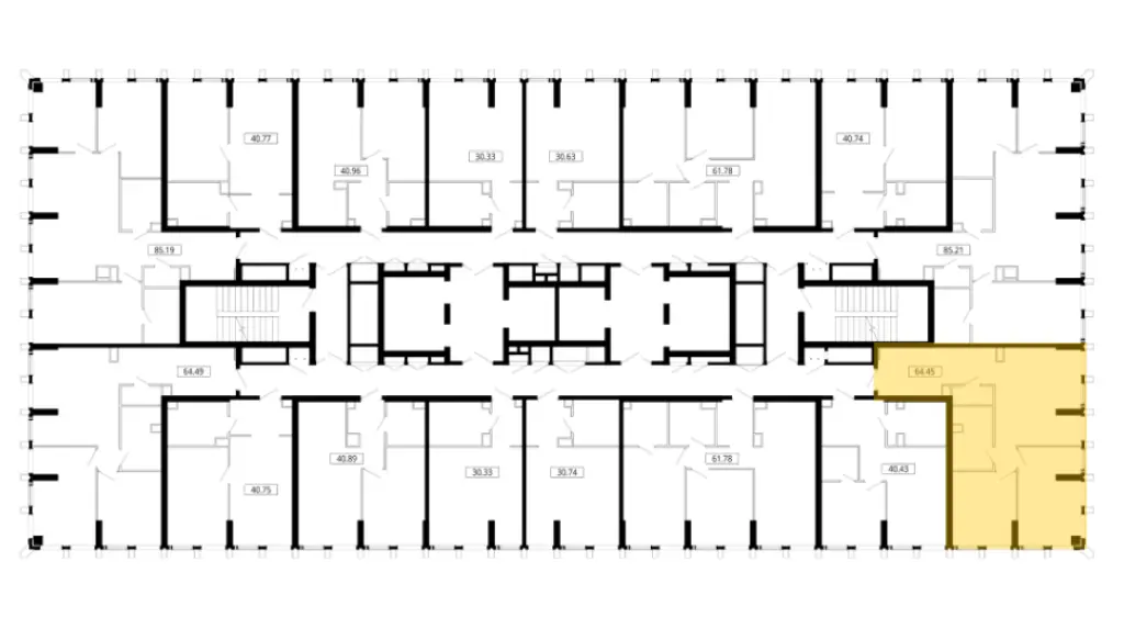 1-комн. квартира, 43.80 м2, 49 этаж - ЖК «Мод»