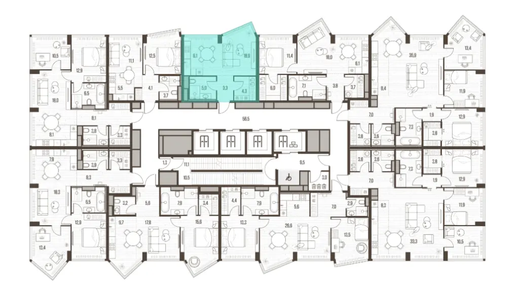 1-комн. квартира, 37.60 м2, 18 этаж - ЖК High Life (Хай Лайф)