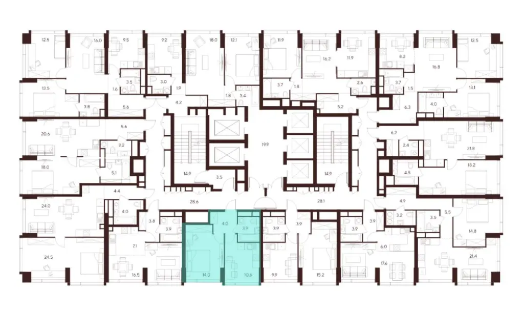 1-комн. квартира, 32.50 м2, 18 этаж - ЖК Indy Towers (Инди Тауэрс)