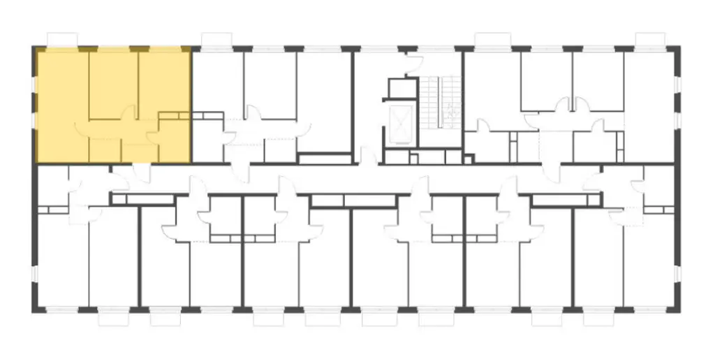 2-комн. квартира, 54.80 м2, 2 этаж - Жилой квартал Shagal (Шагал)