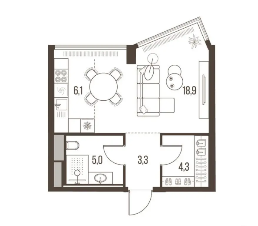 1-комн. квартира, 37.60 м2, 18 этаж - ЖК High Life (Хай Лайф)