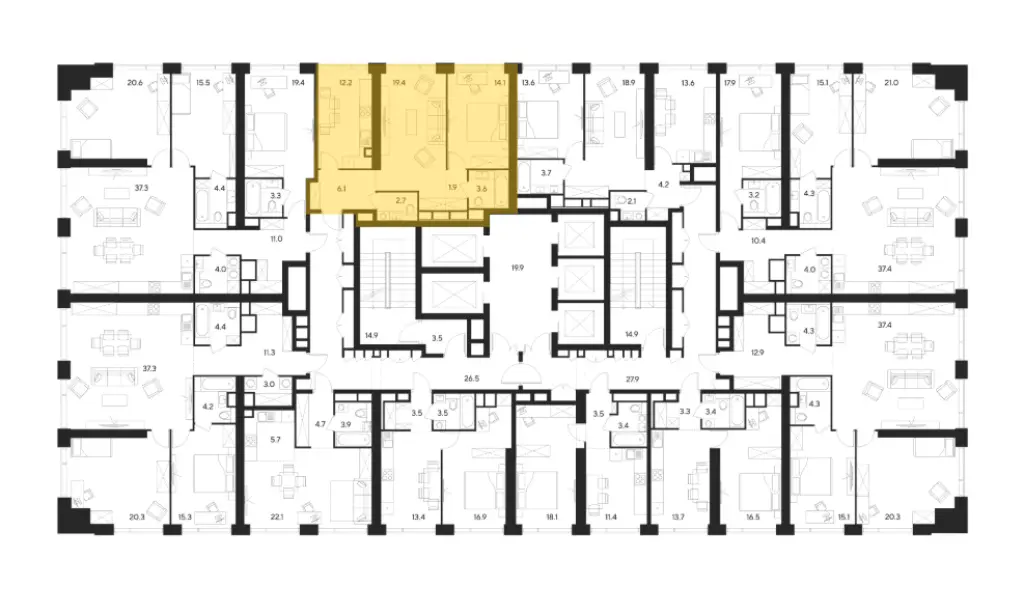2-комн. квартира, 60.00 м2, 17 этаж - ЖК Indy Towers (Инди Тауэрс)