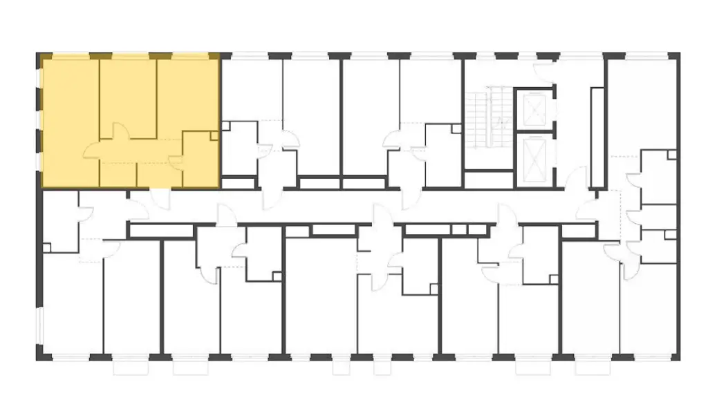 2-комн. квартира, 54.90 м2, 2 этаж - Жилой квартал Shagal (Шагал)
