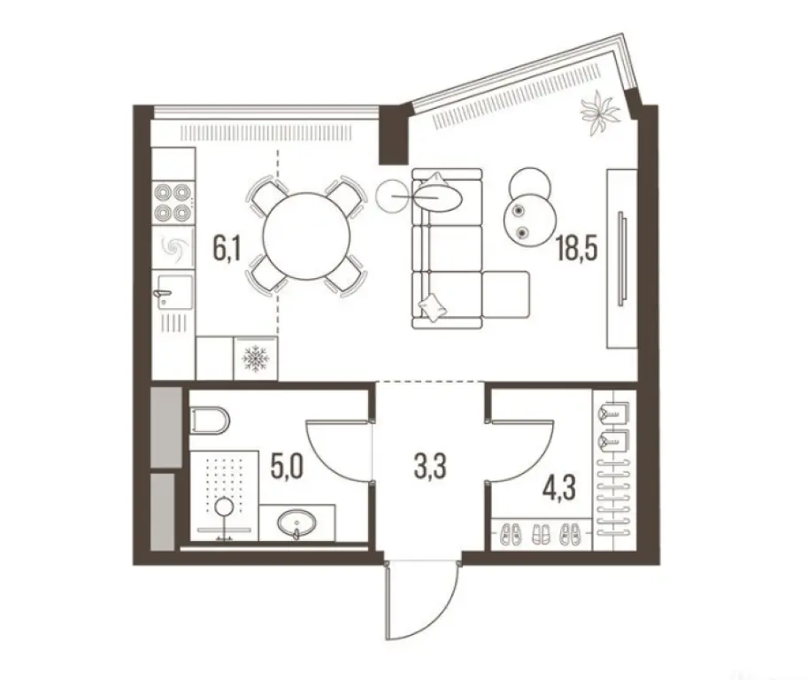 1-комн. квартира, 37.20 м2, 16 этаж - ЖК High Life (Хай Лайф)