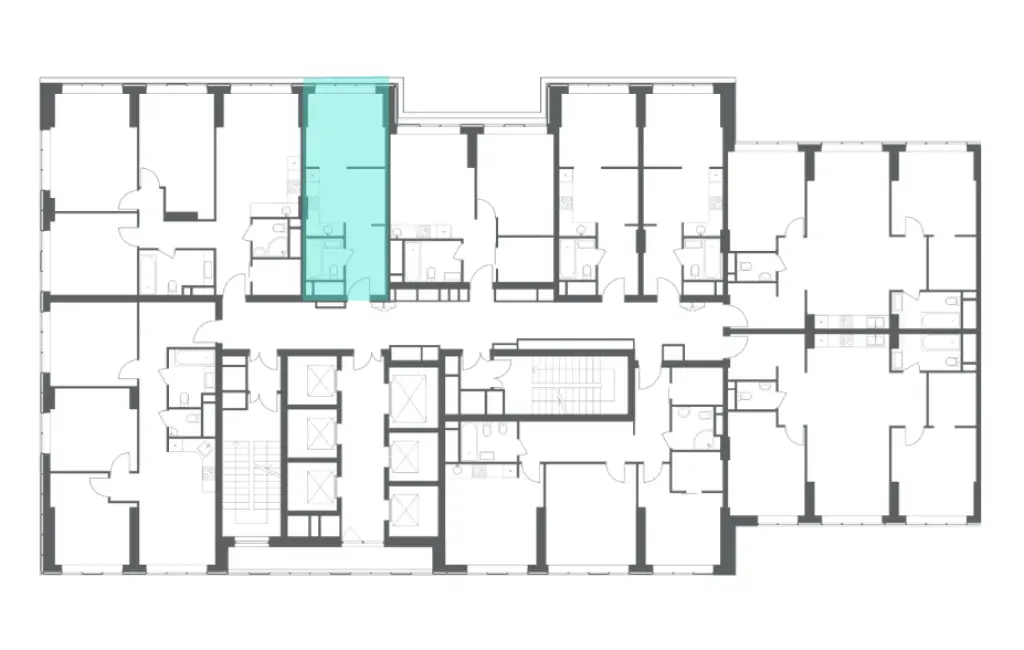 1-комн. квартира, 29.99 м2, 37 этаж - ЖК HEADLINER (Хедлайнер)