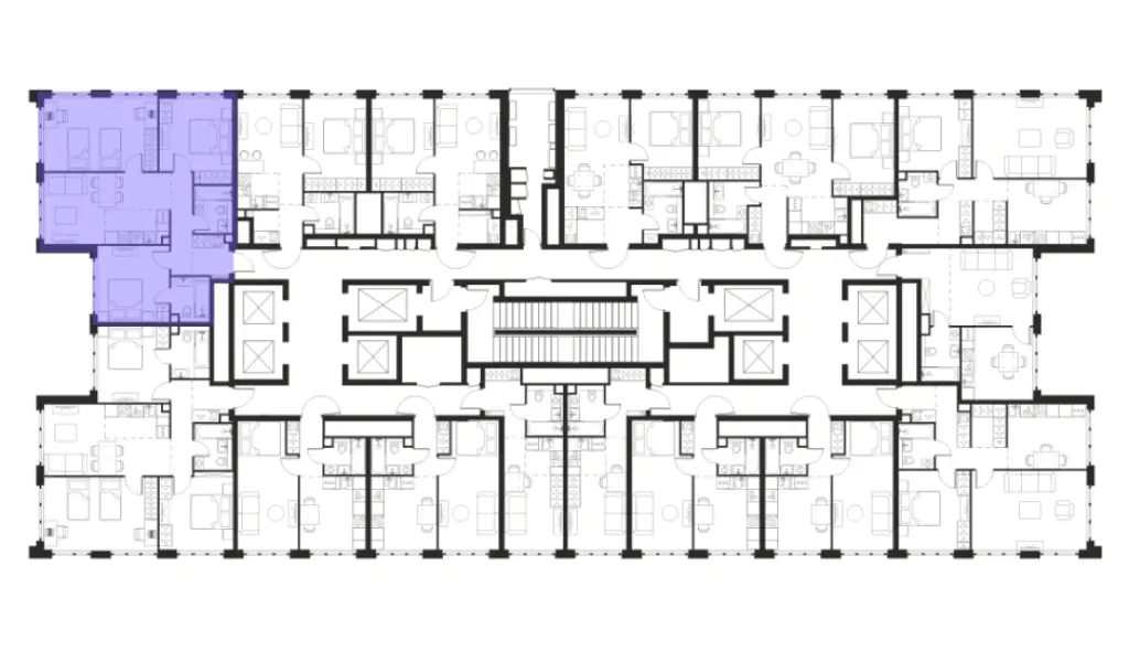 4-комн. квартира, 77.90 м2, 63 этаж - Левел Южнопортовая