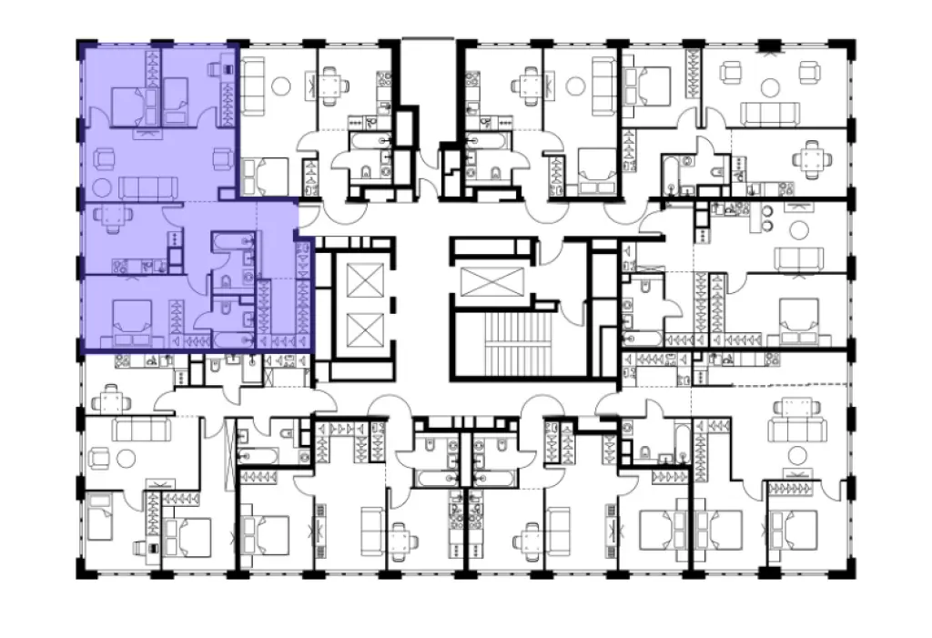 4-комн. квартира, 89.30 м2, 14 этаж - Левел Южнопортовая